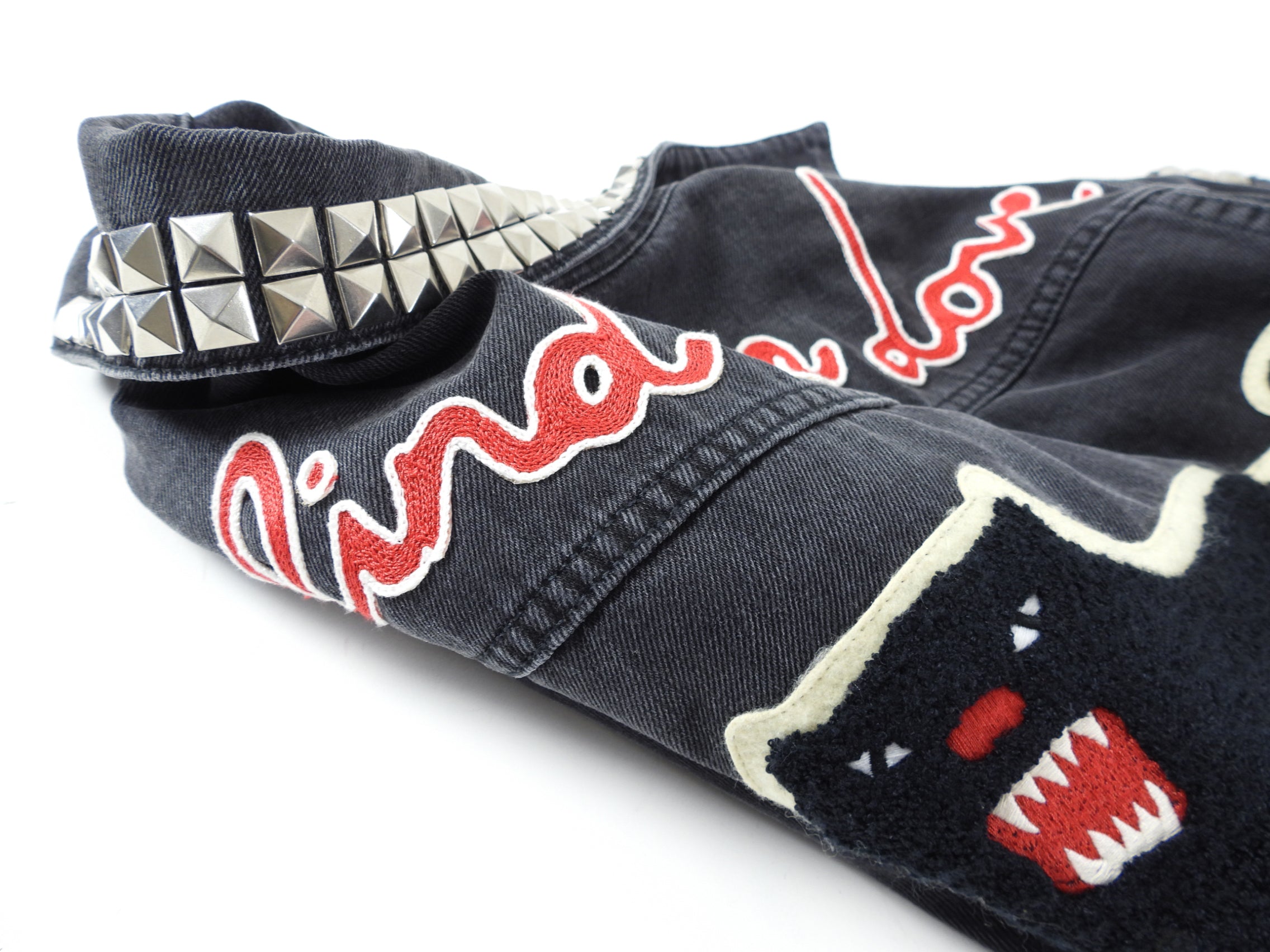 Gucci Blind For Love Black Denim Studded Embroidered Jacket - M