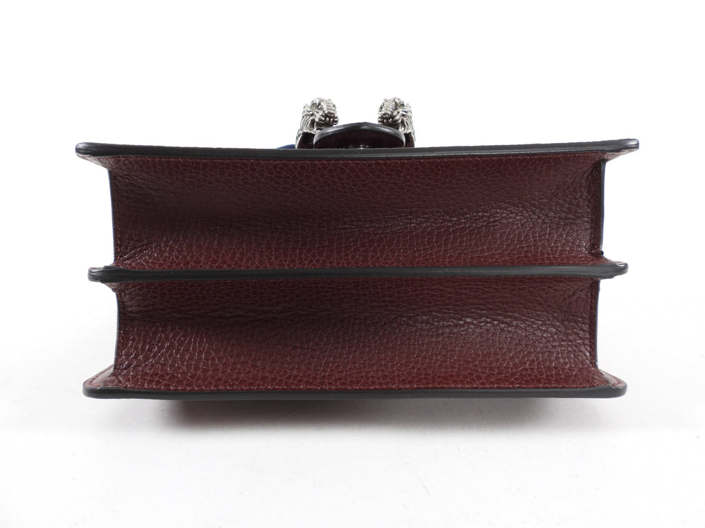 Gucci Burgundy Dionysus Bamboo Mini Web Strap Bag
