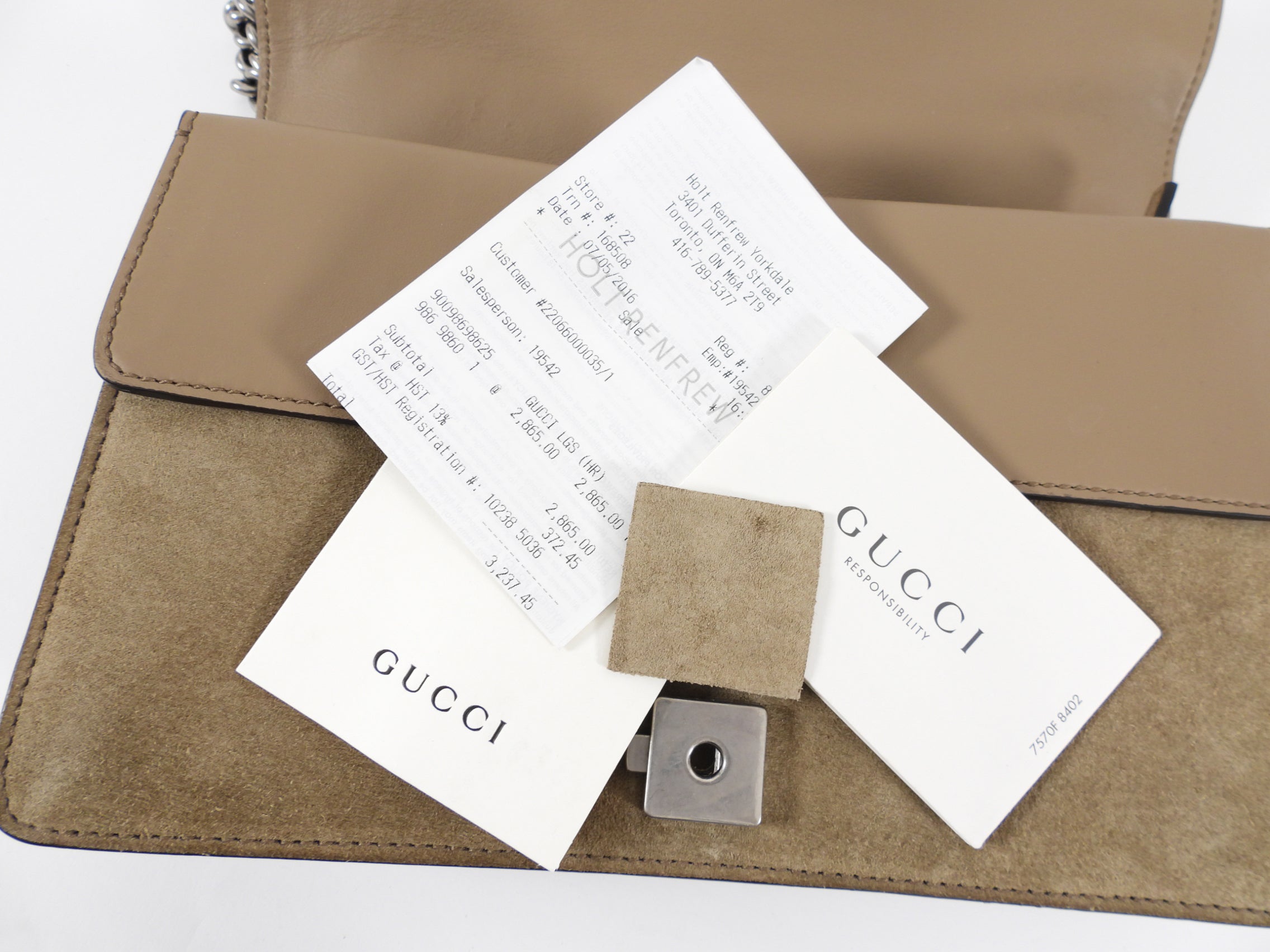 Gucci Beige Suede Small Dionysus Chain Shoulder Bag