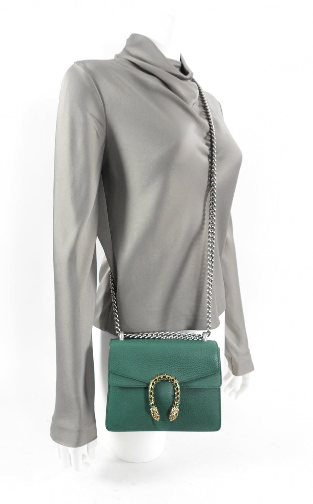 Gucci Green Mini Dionysus Chain Crossbody Bag