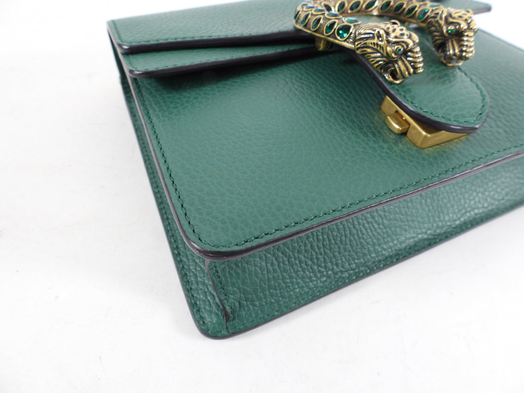 Gucci Green Mini Dionysus Chain Crossbody Bag
