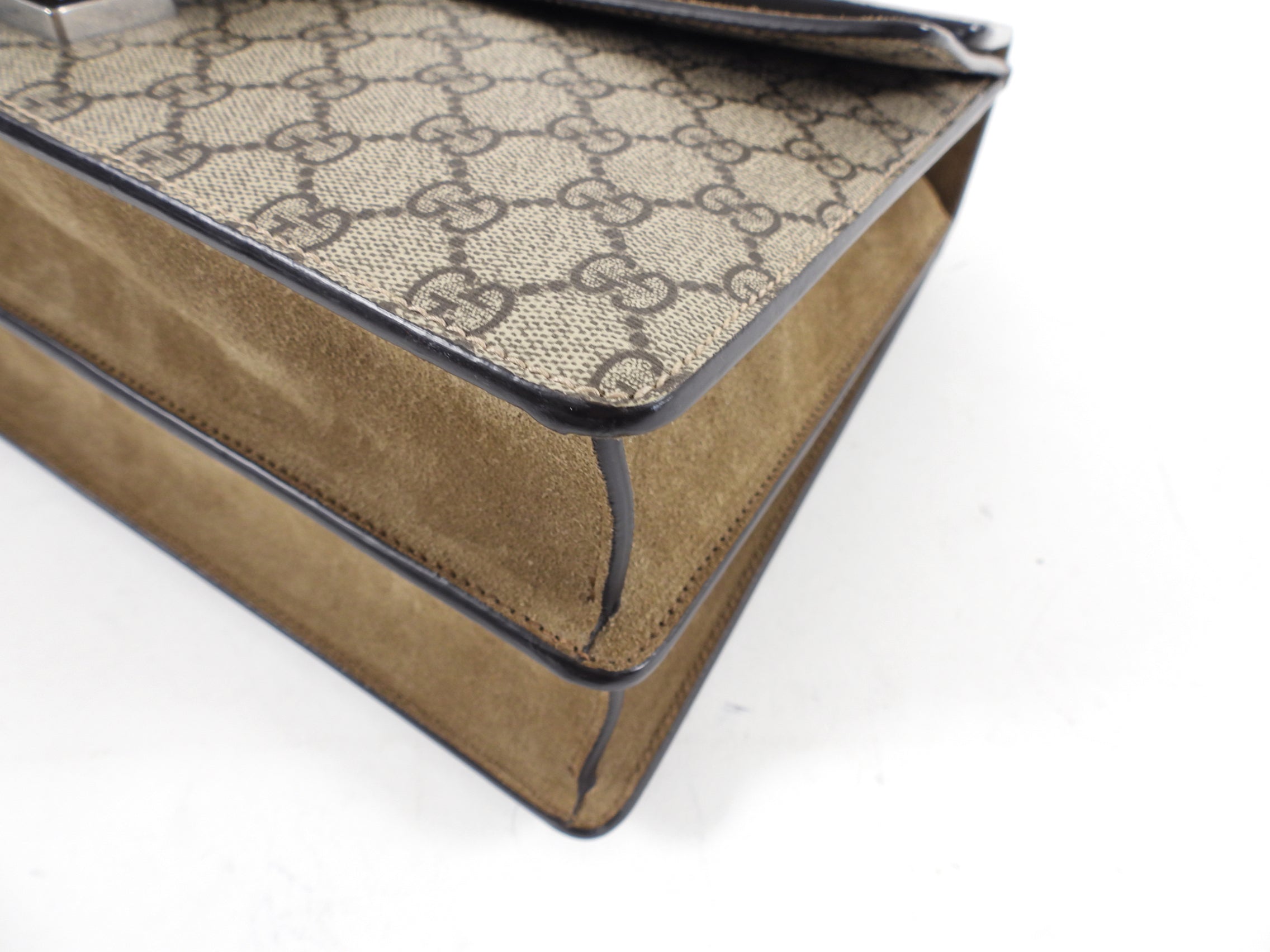 Gucci Monogram Supreme Medium Dionysus Chain Flap Bag