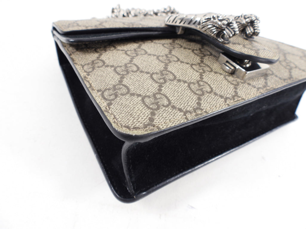 Gucci Monogram Supreme Mini Dionysus Chain Flap Bag