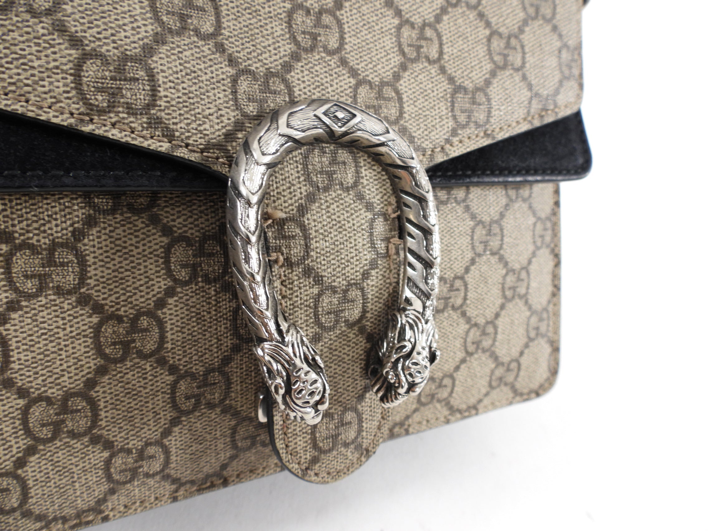 Gucci Monogram Supreme Mini Dionysus Chain Flap Bag