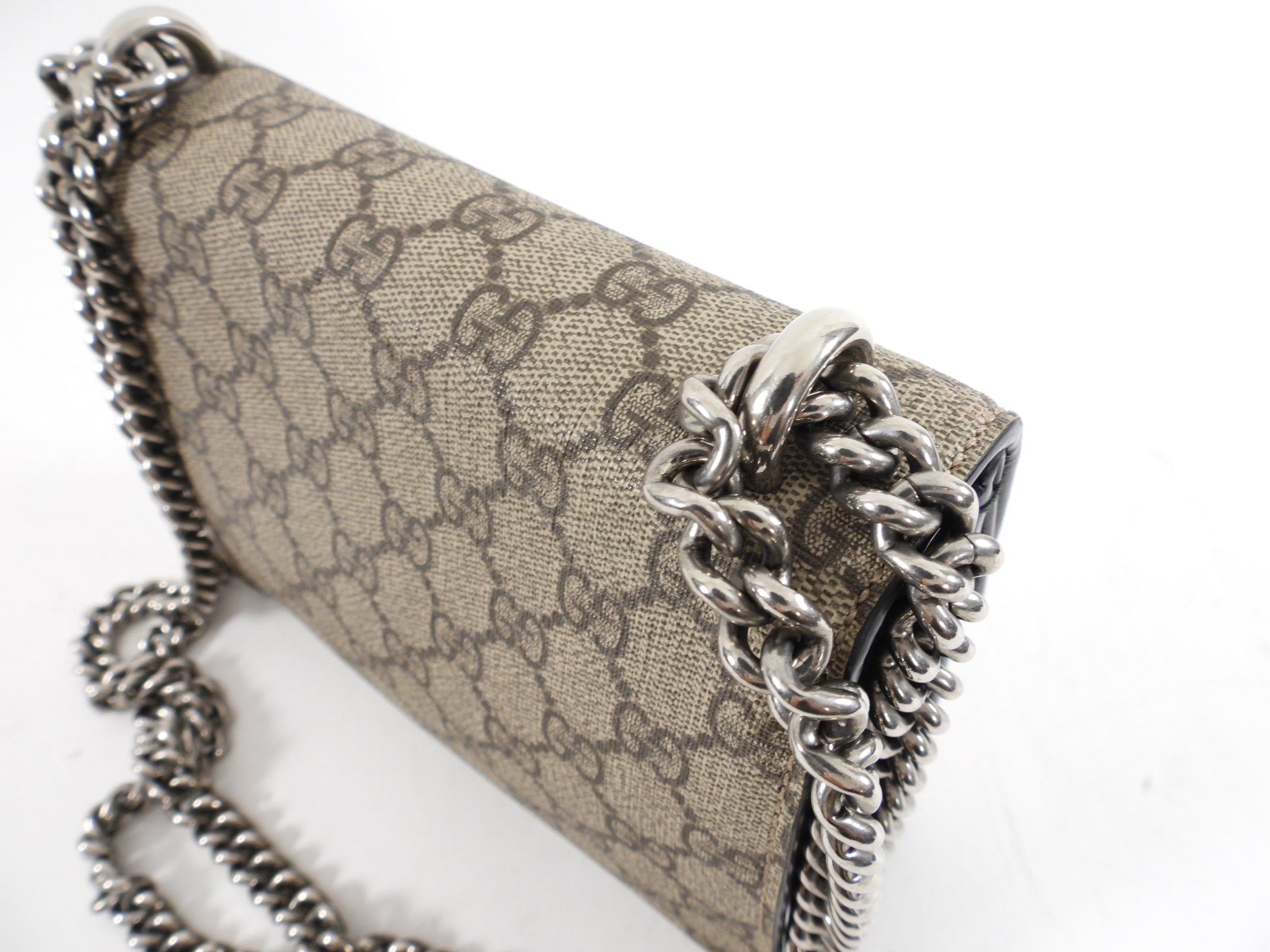 Gucci Monogram Supreme Mini Dionysus Chain Flap Bag
