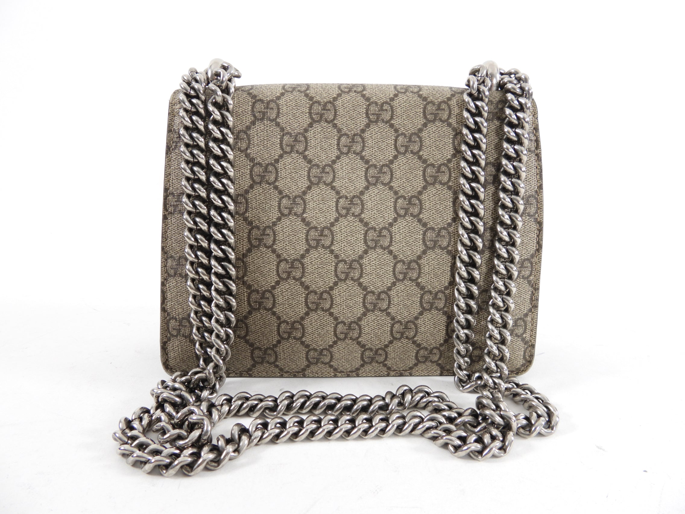 Gucci Monogram Supreme Mini Dionysus Chain Flap Bag