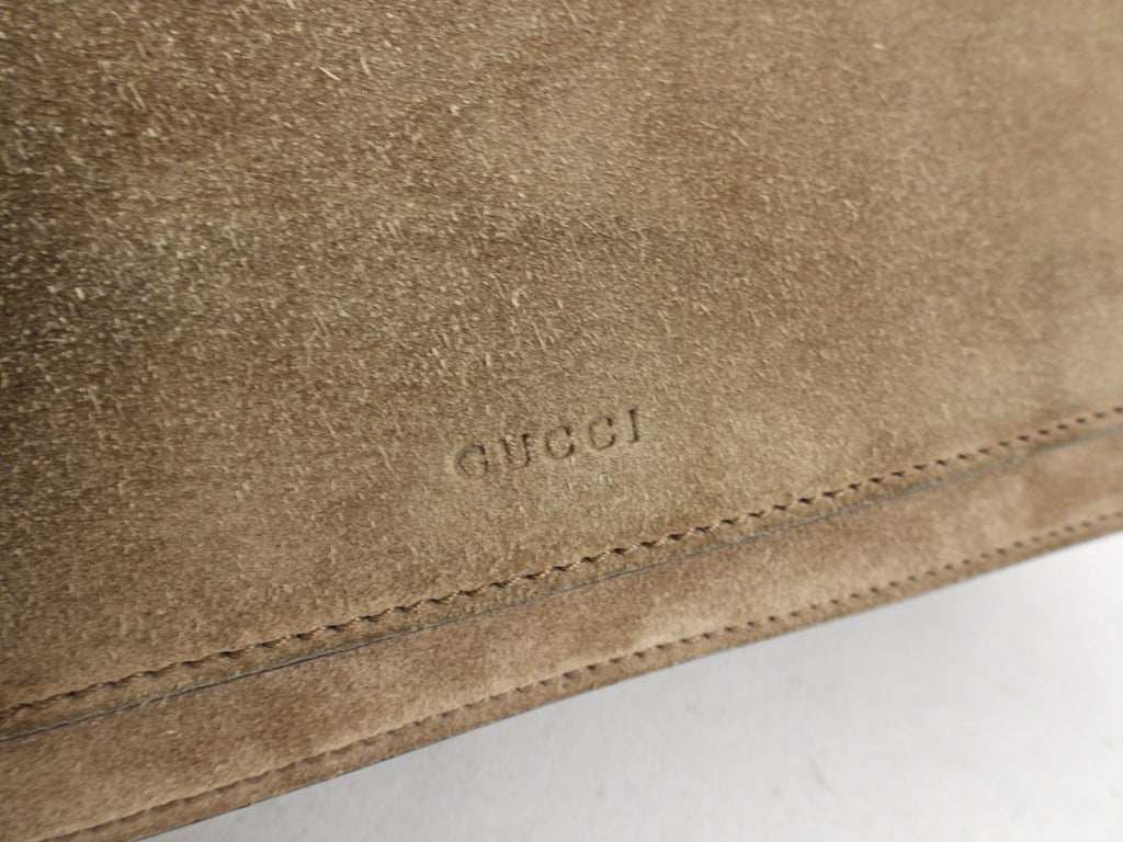 Gucci Dionysus Medium Taupe Suede Bag