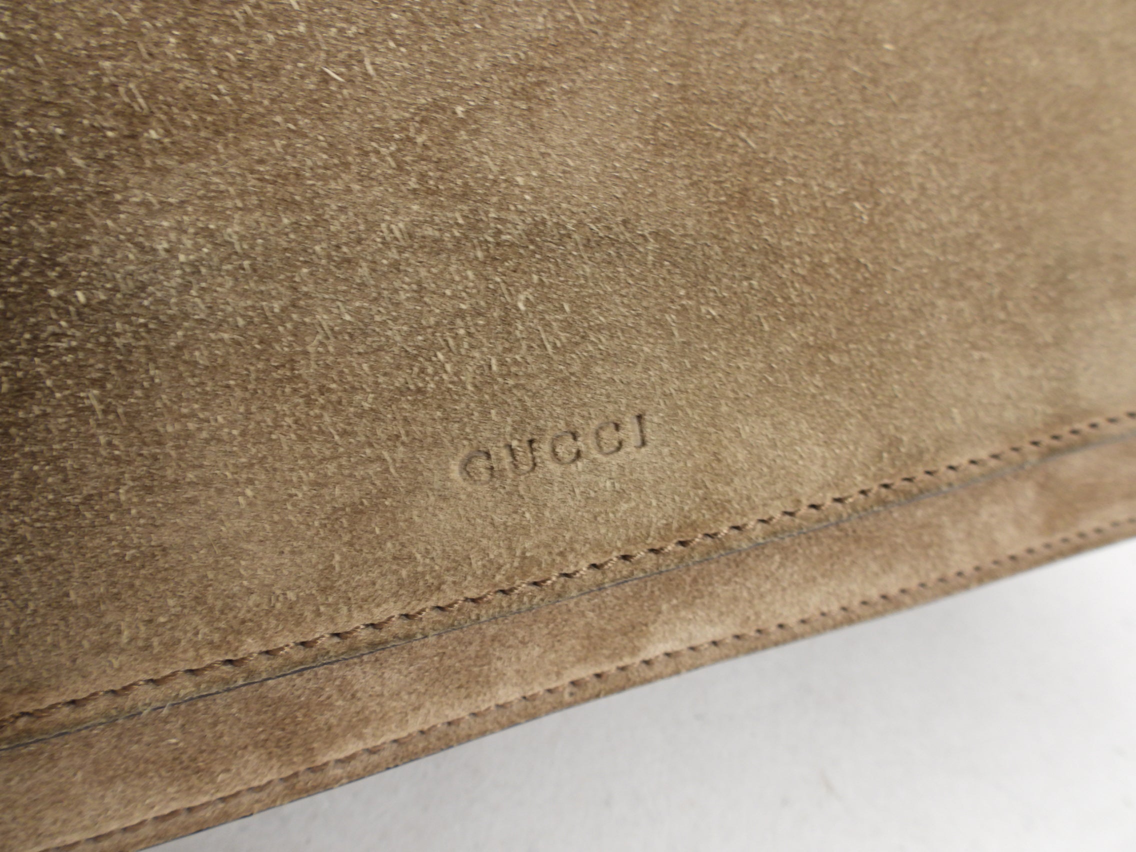 Gucci Dionysus Medium Taupe Suede Bag