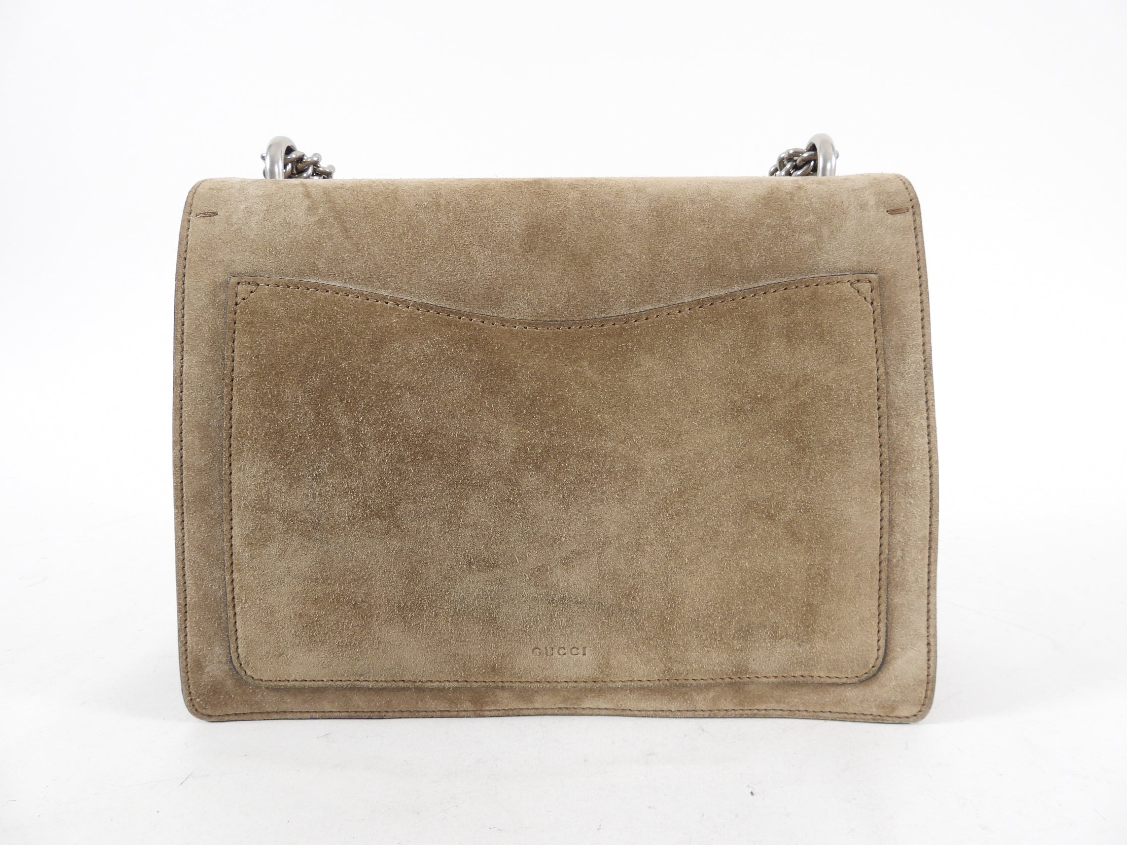 Gucci Dionysus Medium Taupe Suede Bag