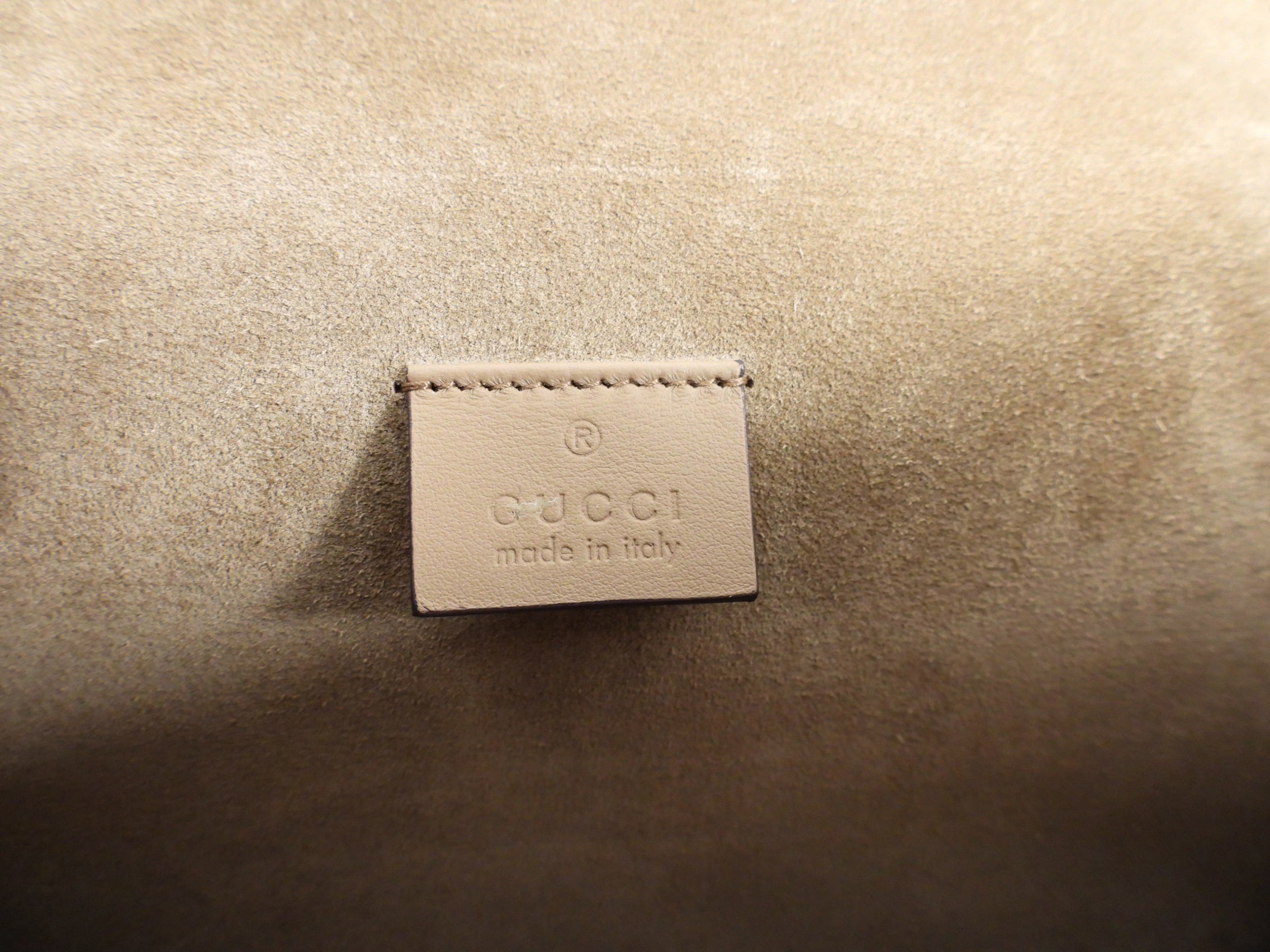 Gucci Small Taupe Dionysus Supreme Taupe Bag