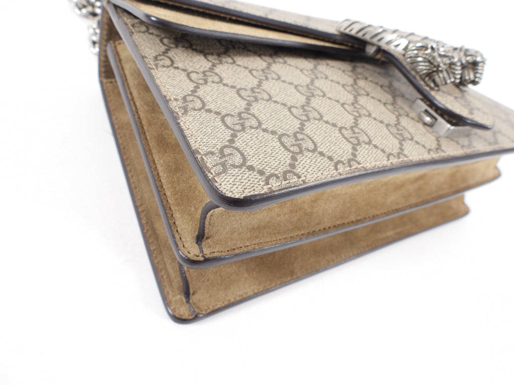 Gucci Small Taupe Dionysus Supreme Taupe Bag
