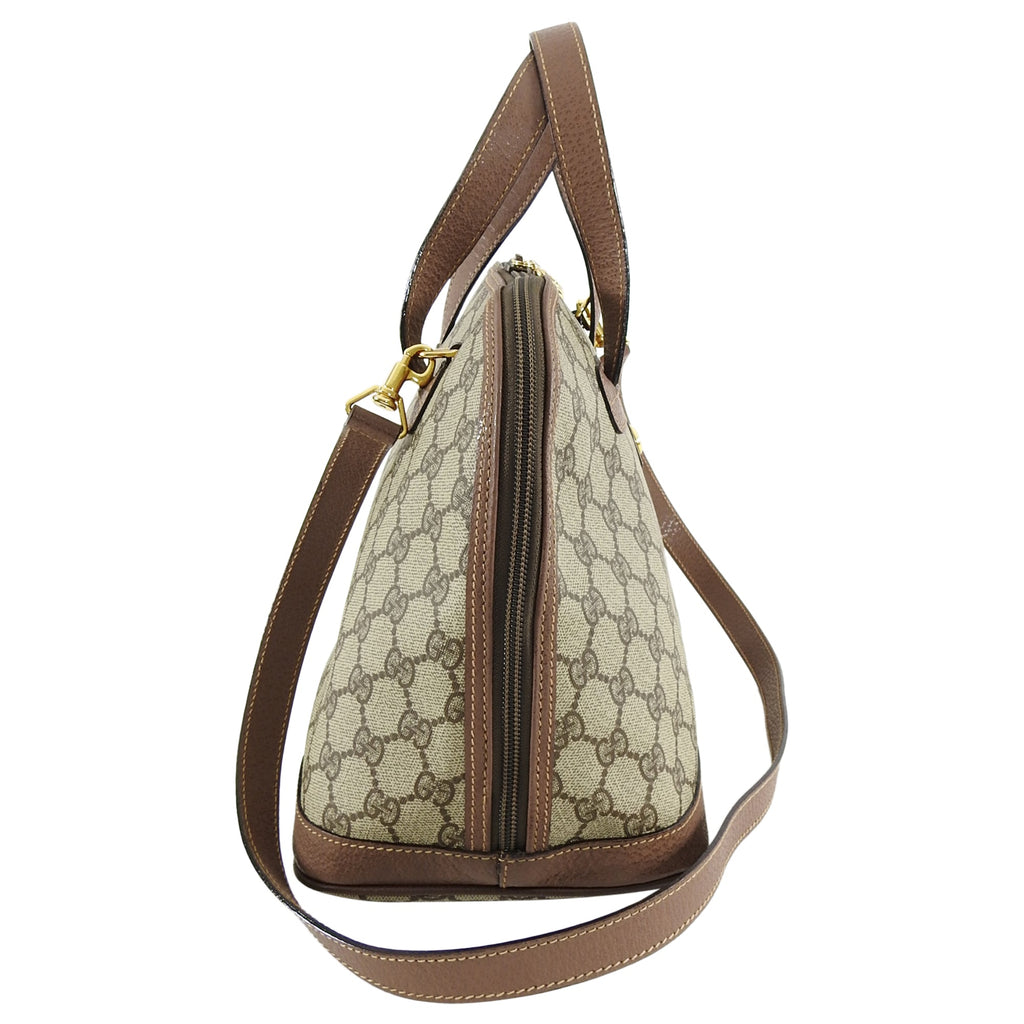 Gucci Vintage GG Supreme Monogram Domed Satchel Bag