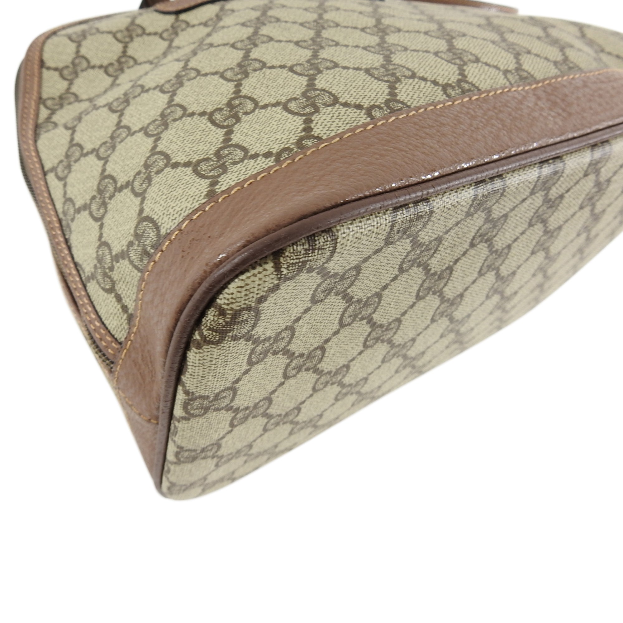 Gucci Vintage GG Supreme Monogram Domed Satchel Bag