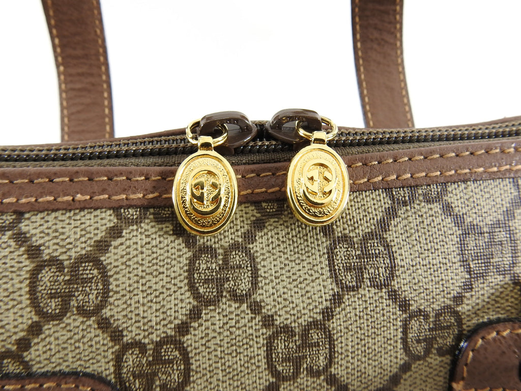 Gucci Vintage GG Supreme Monogram Domed Satchel Bag