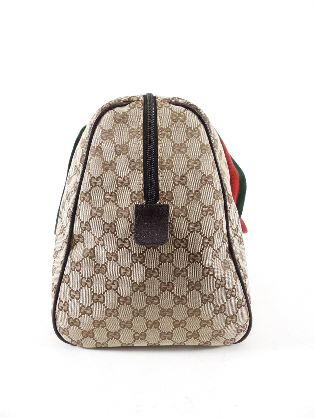 Gucci Monogram Canvas Brown Overnight Duffle Travel Bag