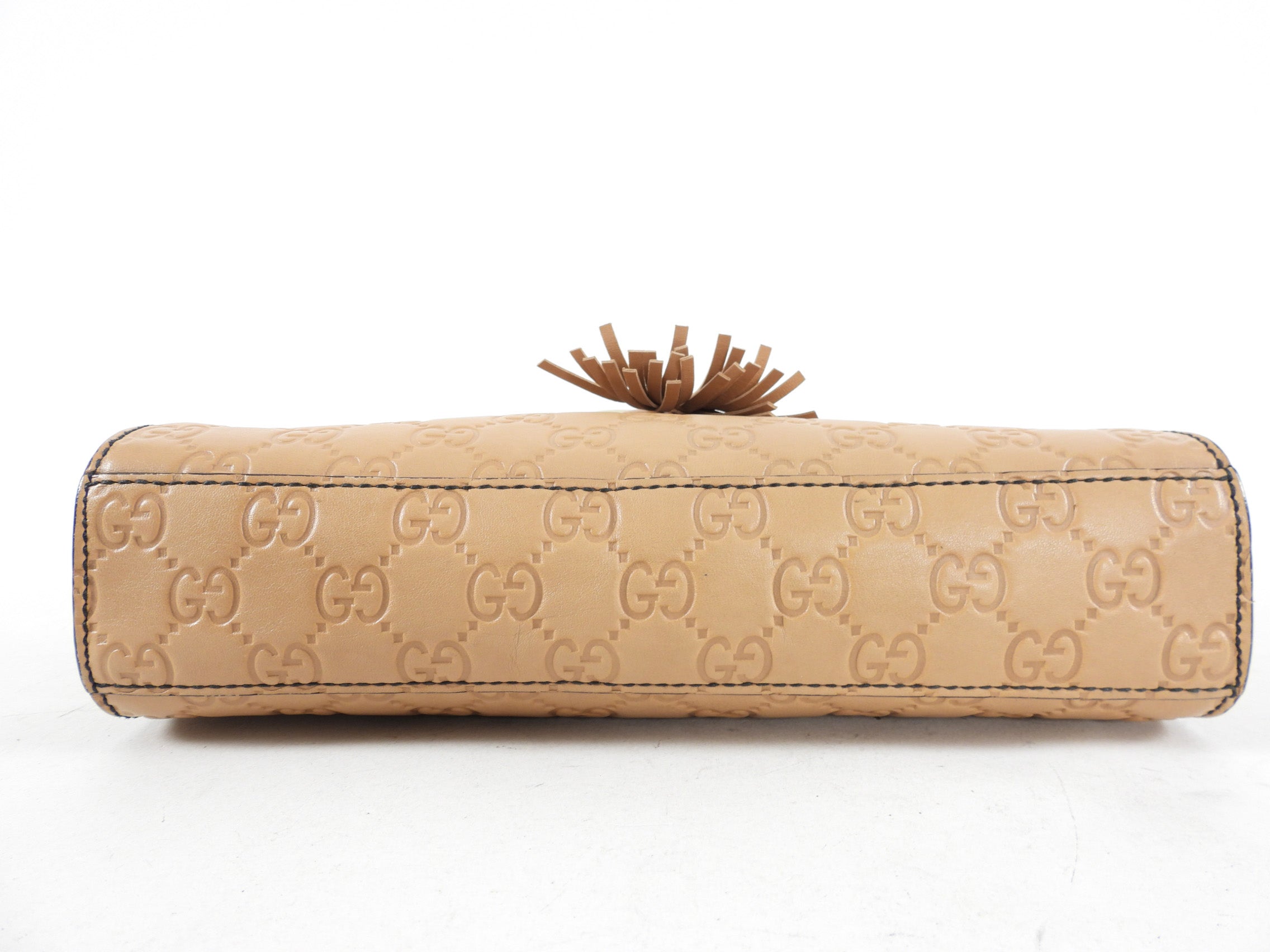 Gucci Tan Guccissima Small Emilie Chain Shoulder Bag