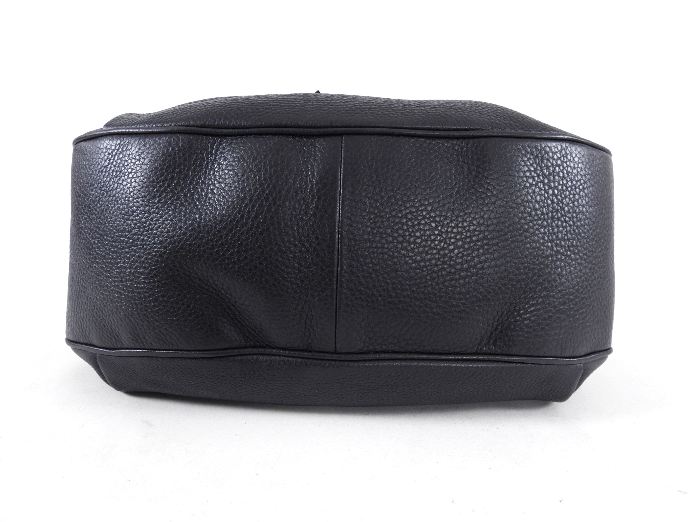 Gucci Black Grained Leather Emilie Hobo Bag