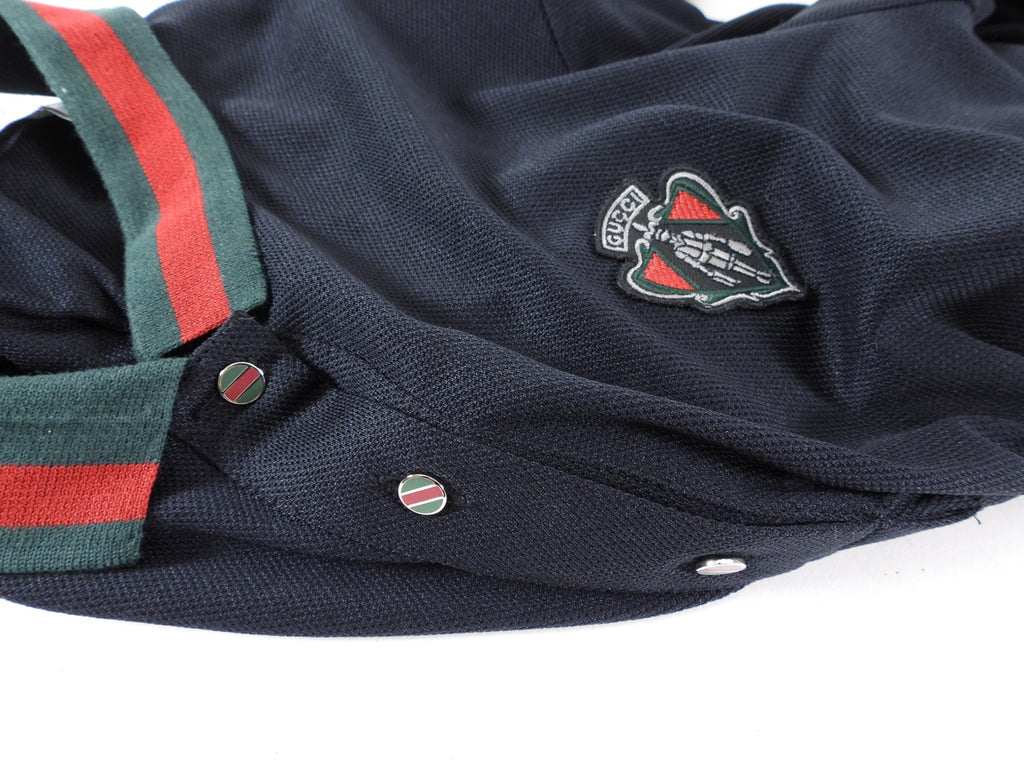 Gucci Equestrian Line Black Polo Long Sleeve Shirt - M