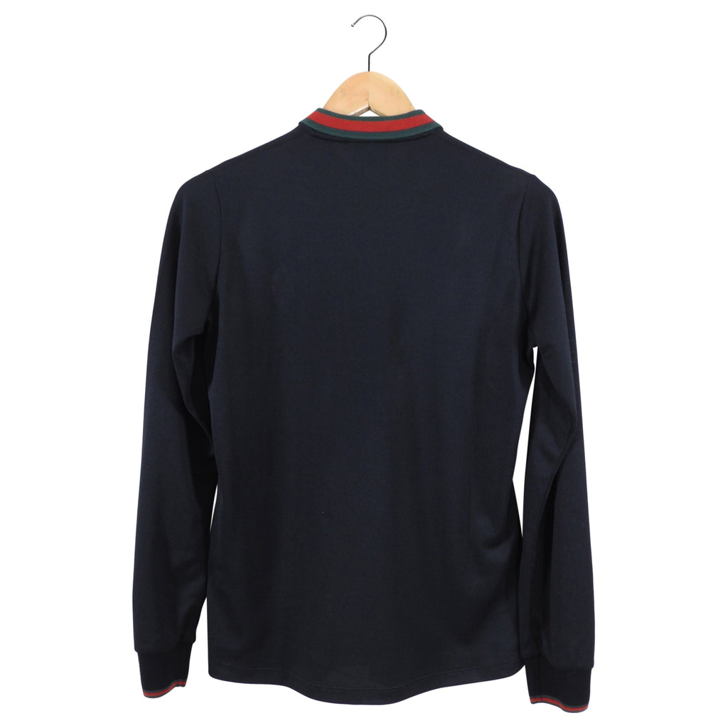 Gucci Equestrian Line Black Polo Long Sleeve Shirt - M