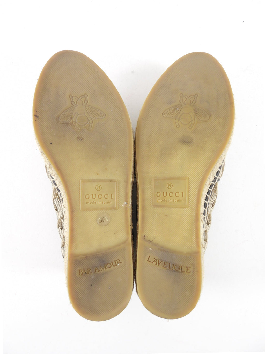 Gucci Brown Monogram Canvas GG Flat Espadrilles - 35.5 / 5