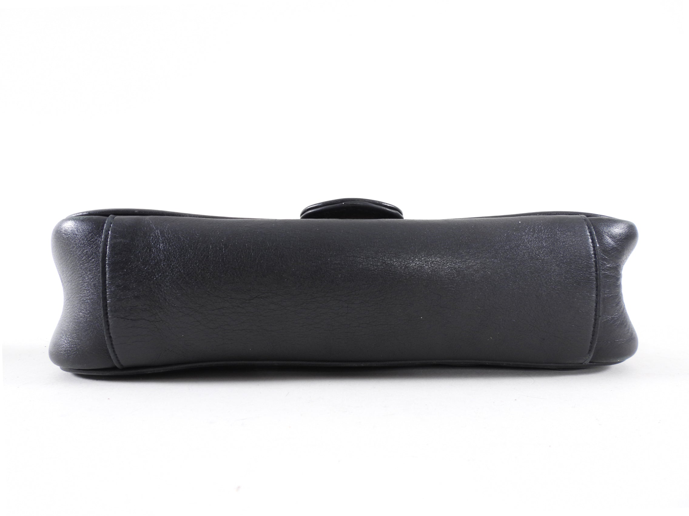 Gucci Small Marmont Matelasse Black Leather Chain Flap Bag