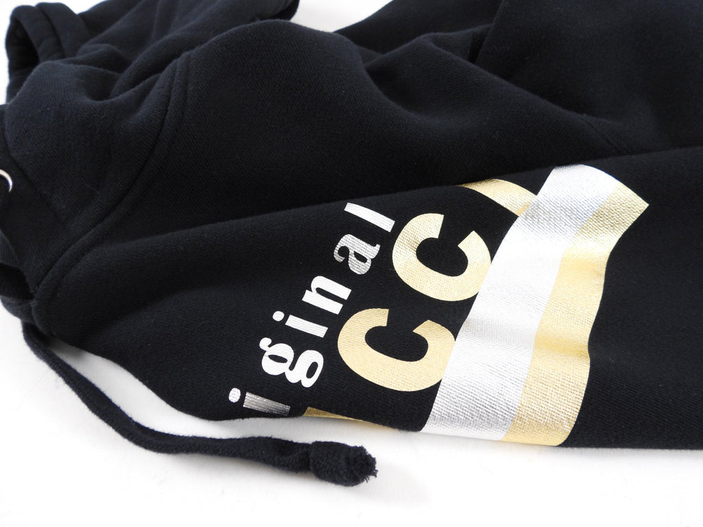 Gucci Black and Metallic Logo Hooded Sweatshirt / Dress