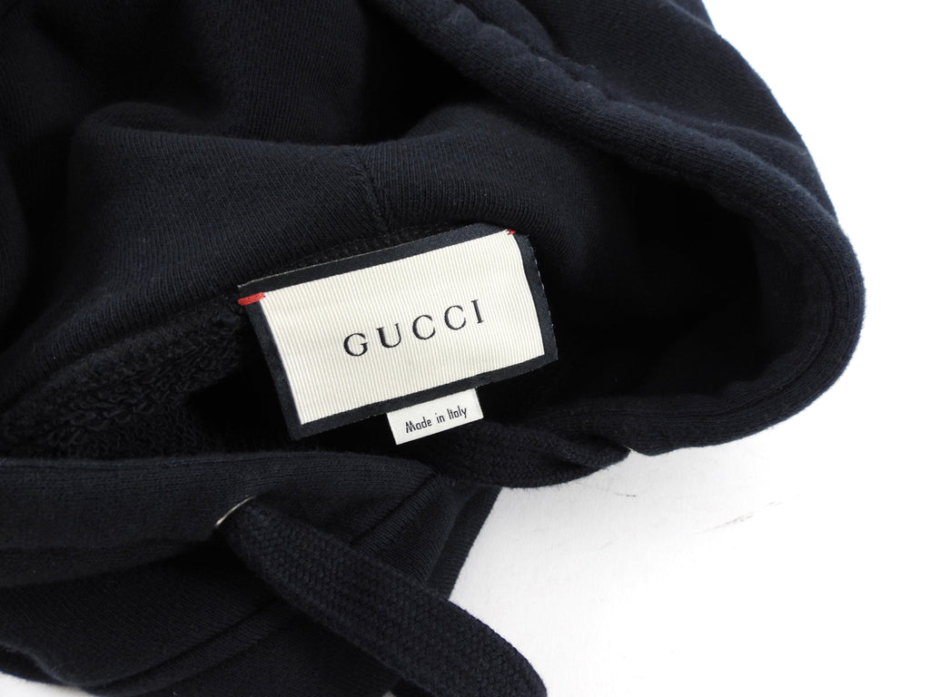 Gucci Black and Metallic Logo Hooded Sweatshirt / Dress