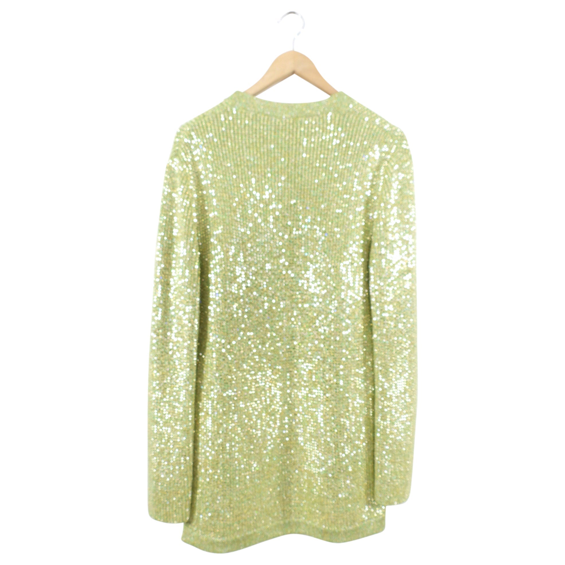 Gucci Green Knit Heavily Glass Beaded igan Sweater - M (6/8)