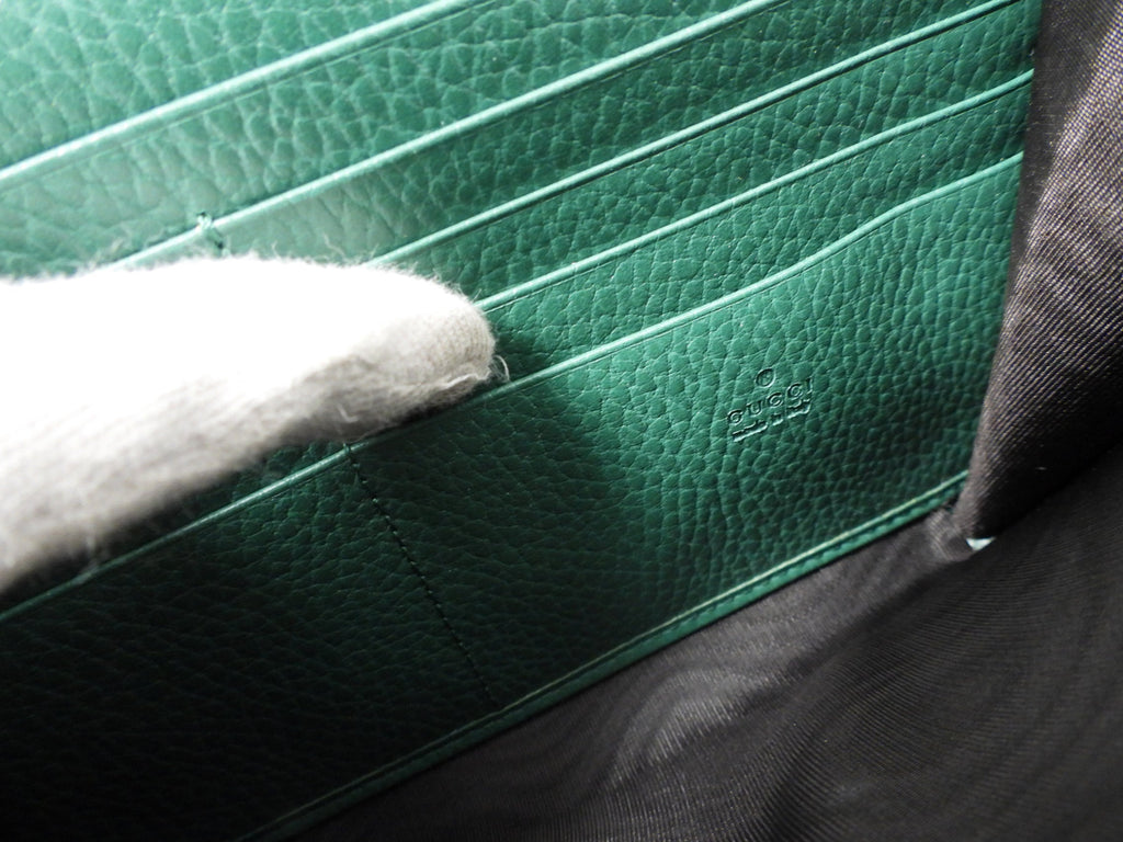 Gucci Green Dionysus Strass Wallet on Chain Crossbody Bag