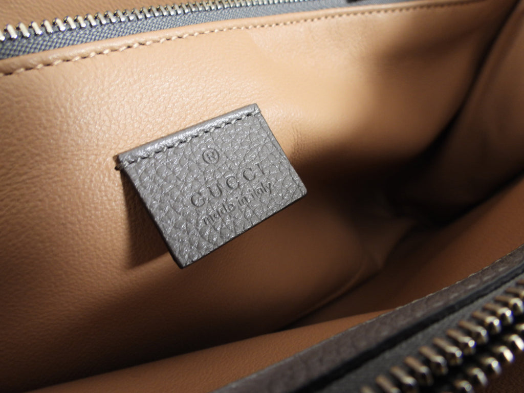 Gucci Grey Leather Large Zumi Tote Bag