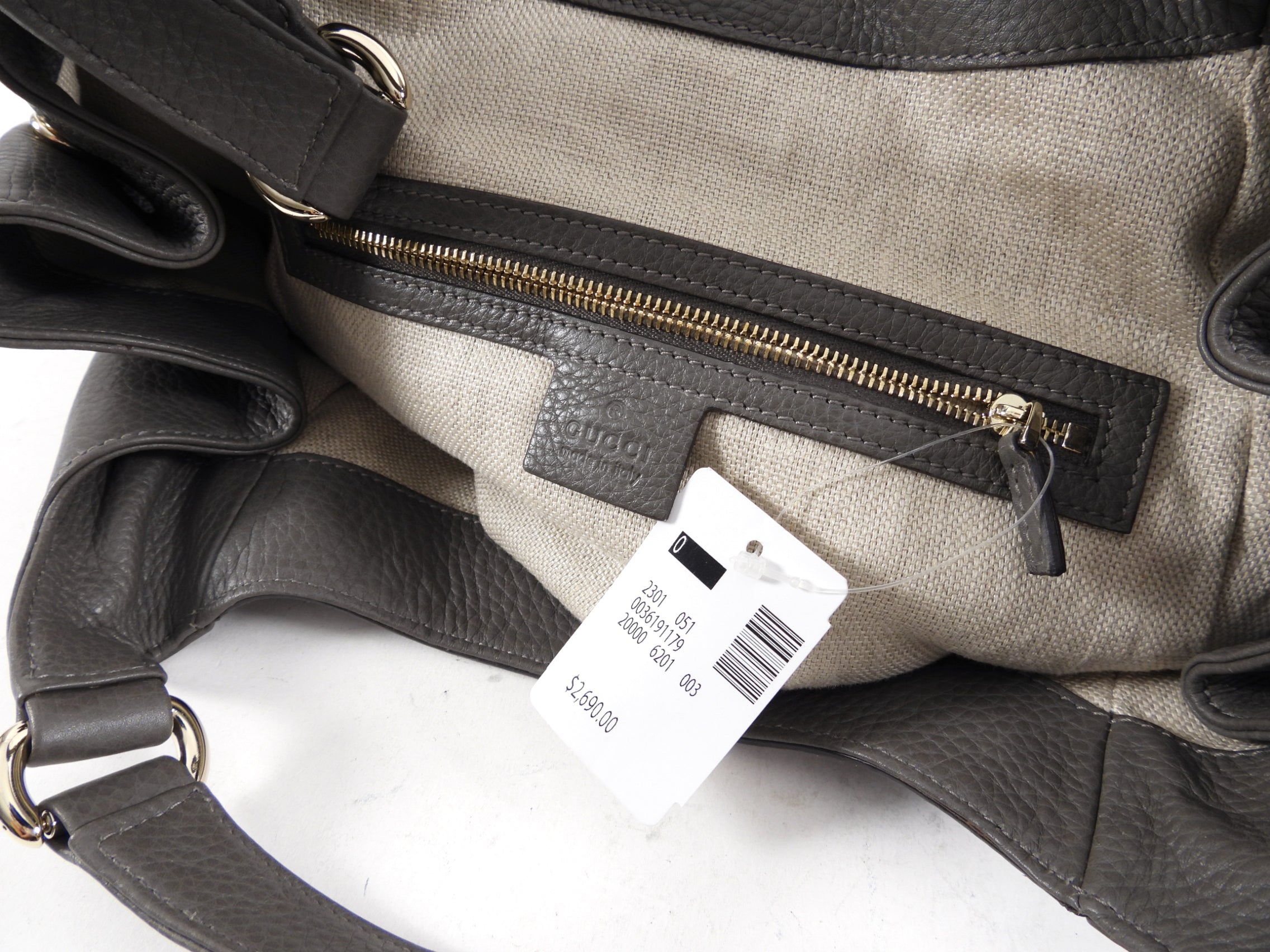 Gucci Grey Greenwich Python Hobo Bag