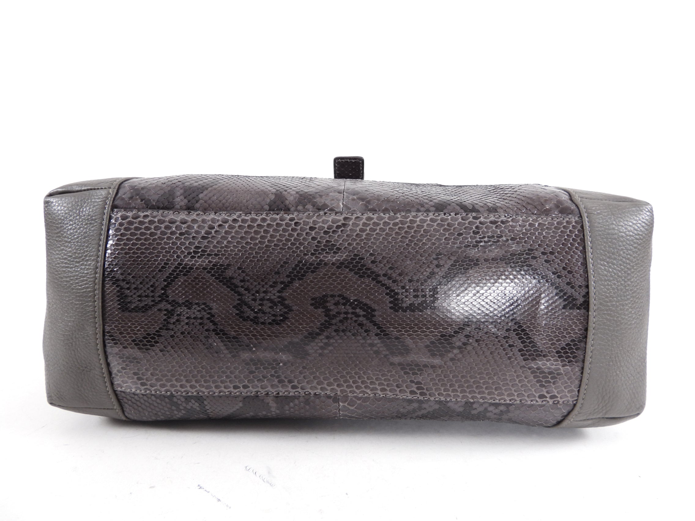 Gucci Grey Greenwich Python Hobo Bag