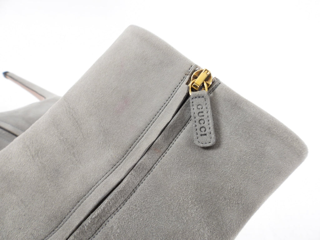 Gucci Light Grey Suede Ankle Boot - 39.5