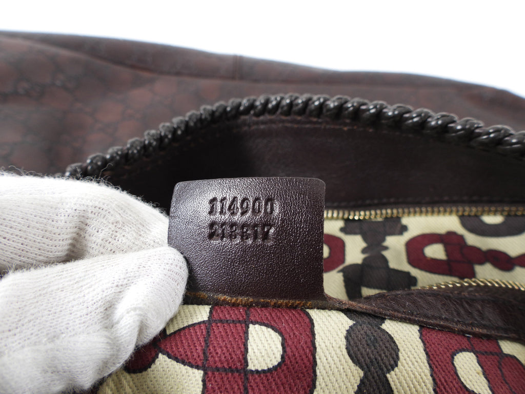 Gucci Guccissima Large Leather Horsebit Hobo Bag