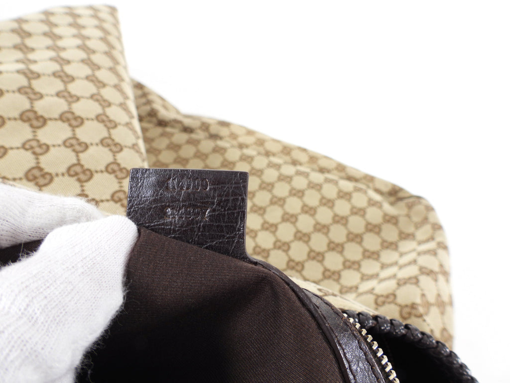 Gucci Monogram Canvas Horsebit Hobo XL Bag