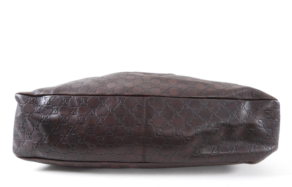 Gucci Guccissima Large Leather Horsebit Hobo Bag