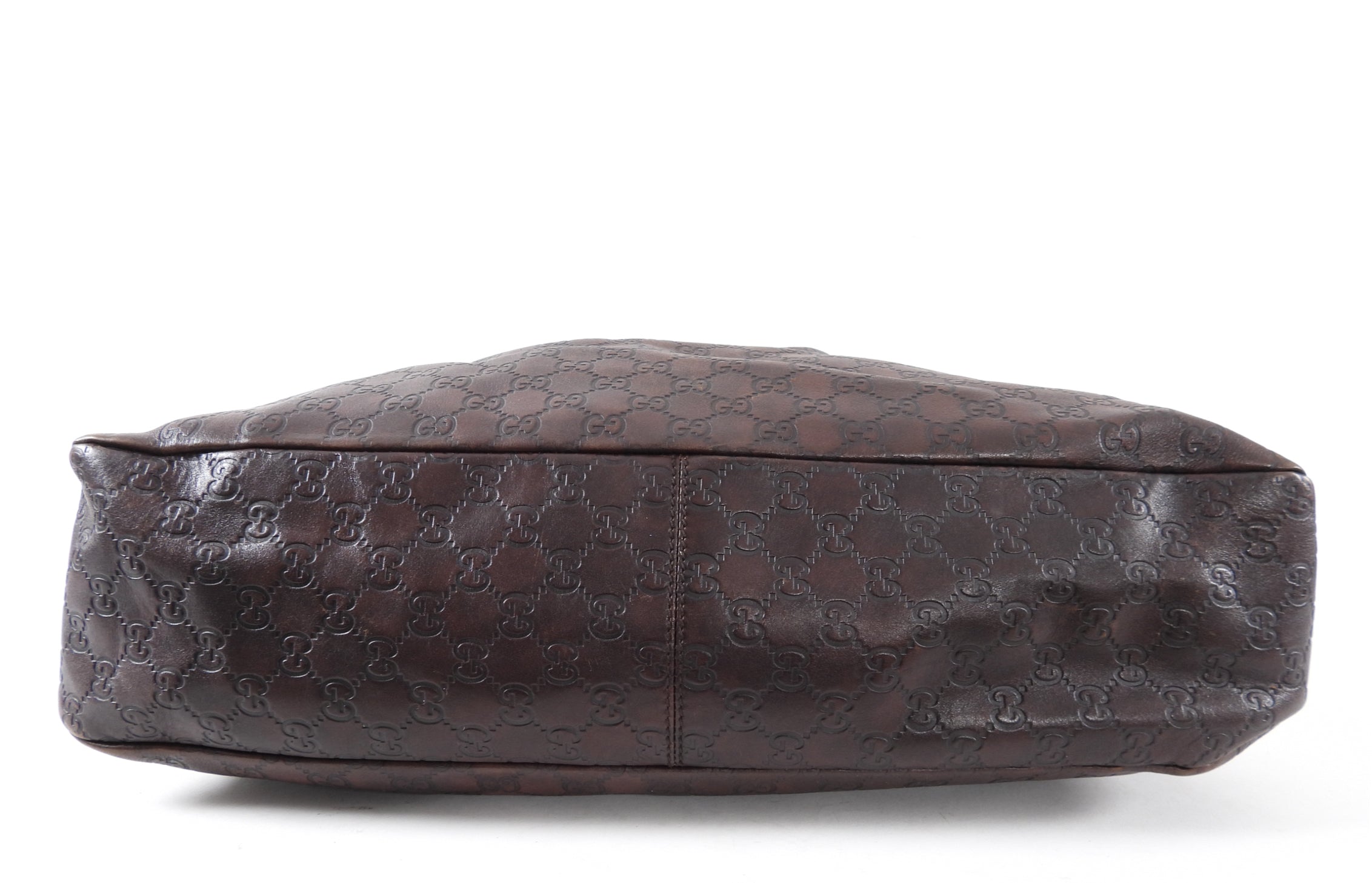 Gucci Guccissima Large Leather Horsebit Hobo Bag