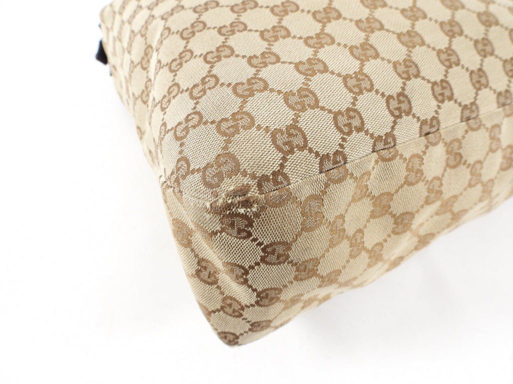 Gucci Monogram Canvas Horsebit Hobo XL Bag