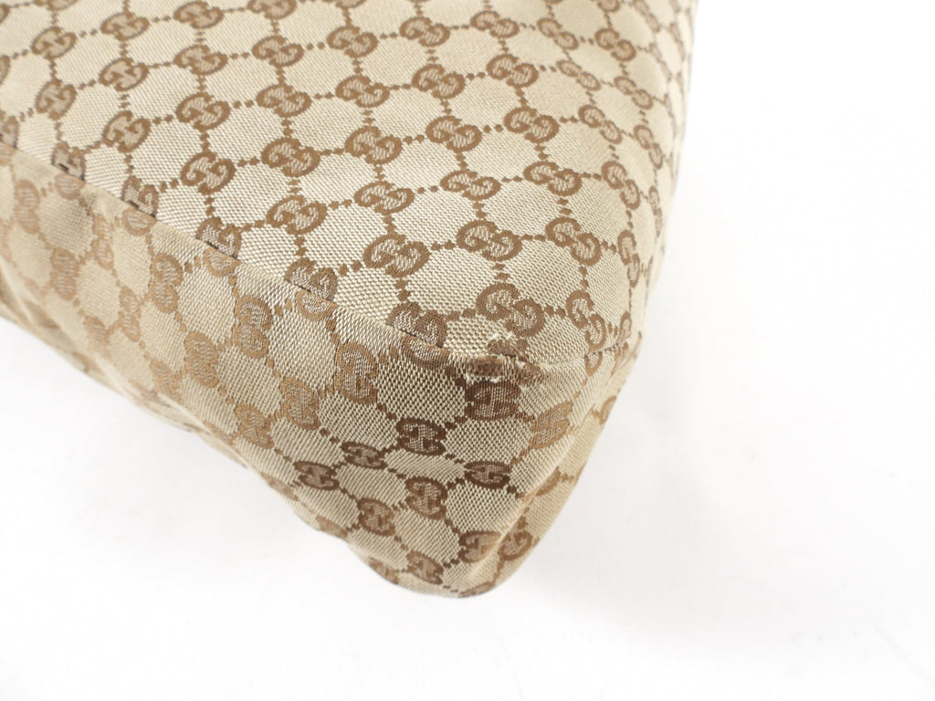 Gucci Monogram Canvas Horsebit Hobo XL Bag