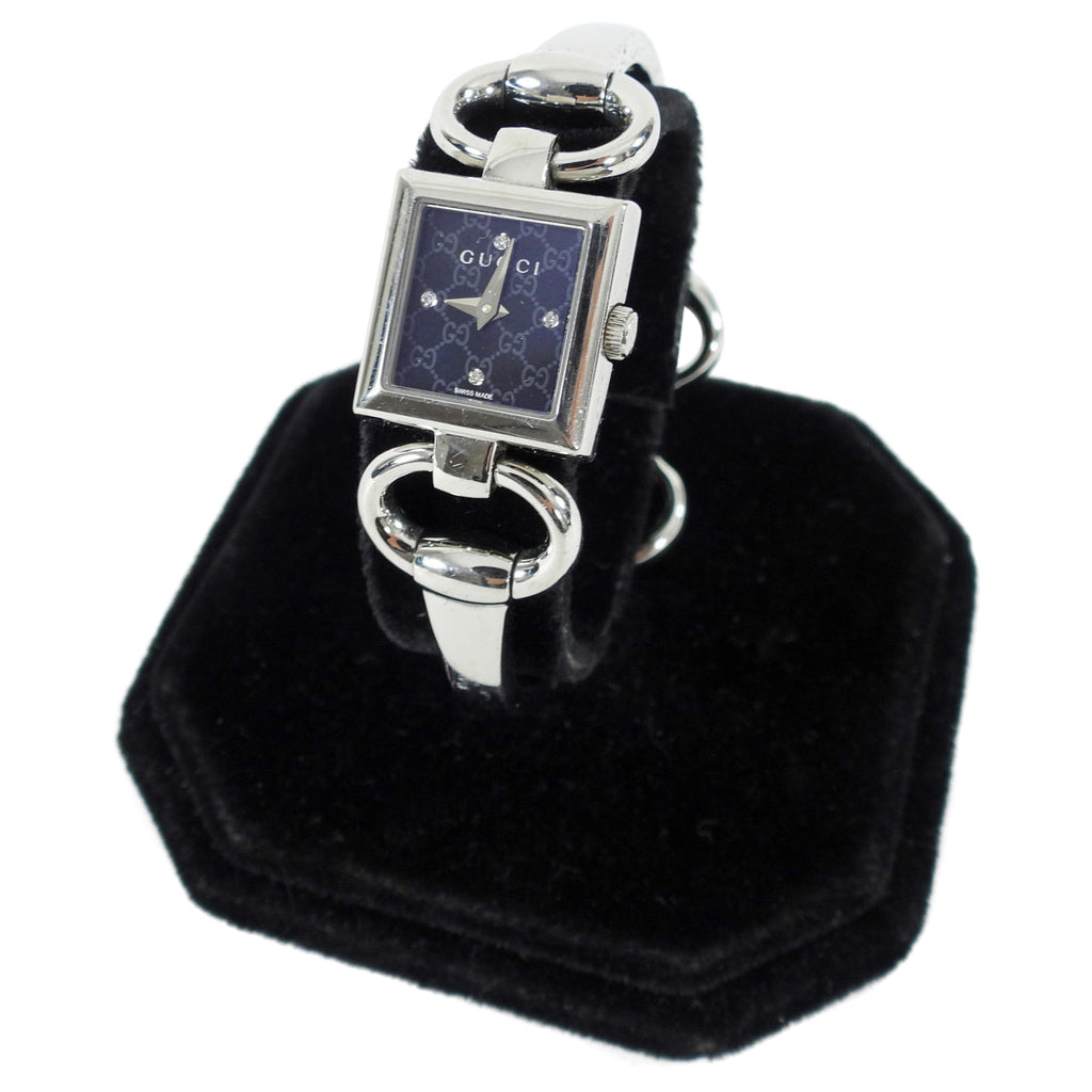 Gucci Tornabuoni Silver Horsebit Bracelet Watch 120