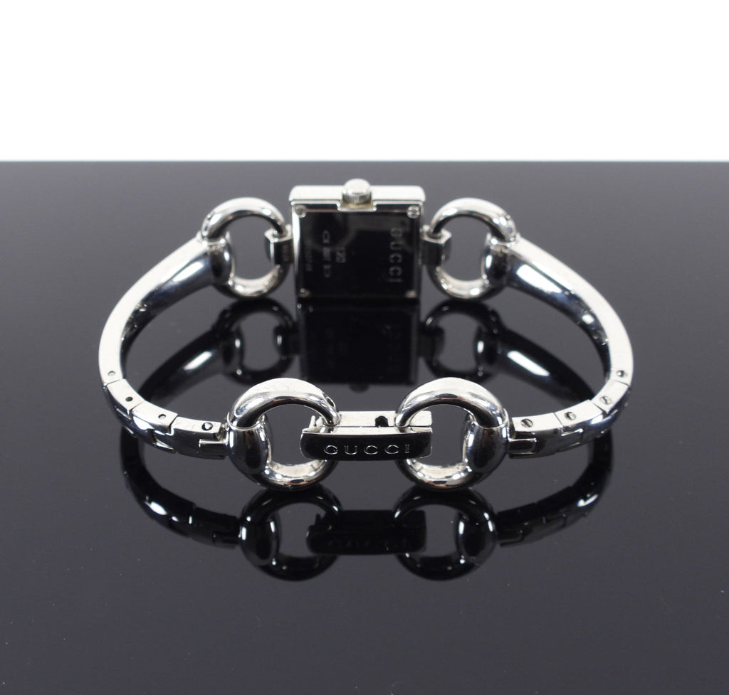 Gucci Tornabuoni Silver Horsebit Bracelet Watch 120