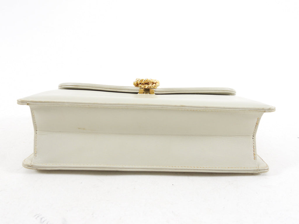 Gucci Vintage 1950's Small Light Grey Chain Bag