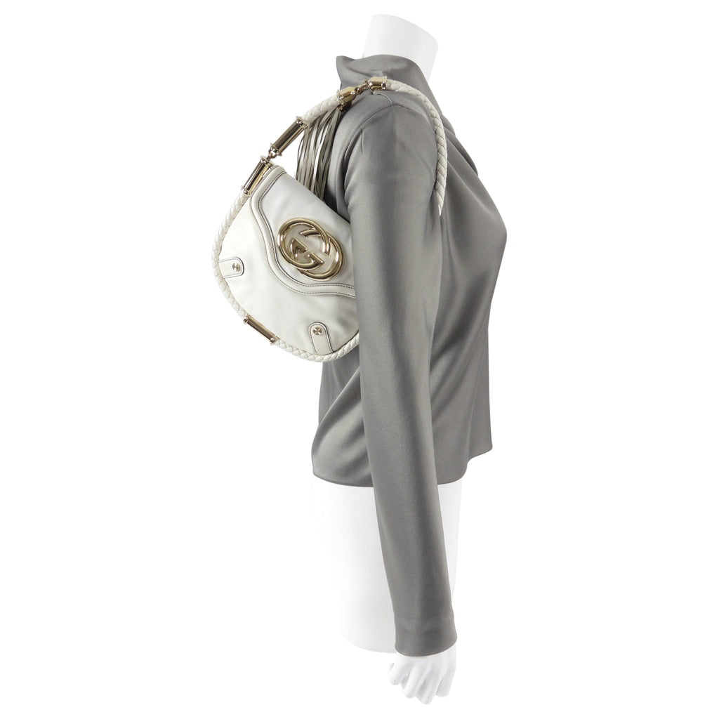 Gucci Small Ivory Britt Tassel Bag