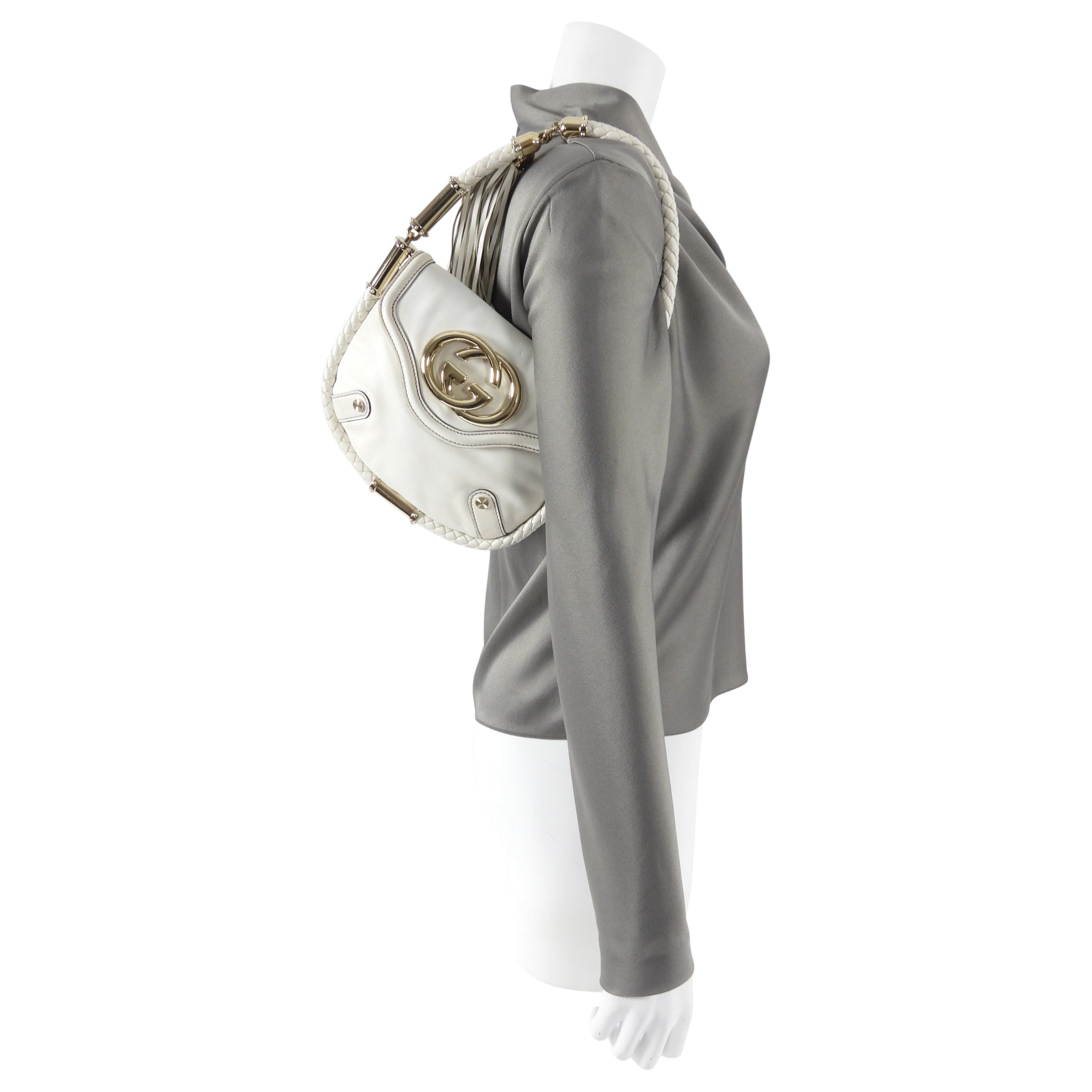Gucci Small Ivory Britt Tassel Bag