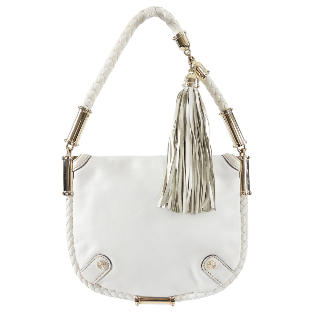 Gucci Small Ivory Britt Tassel Bag