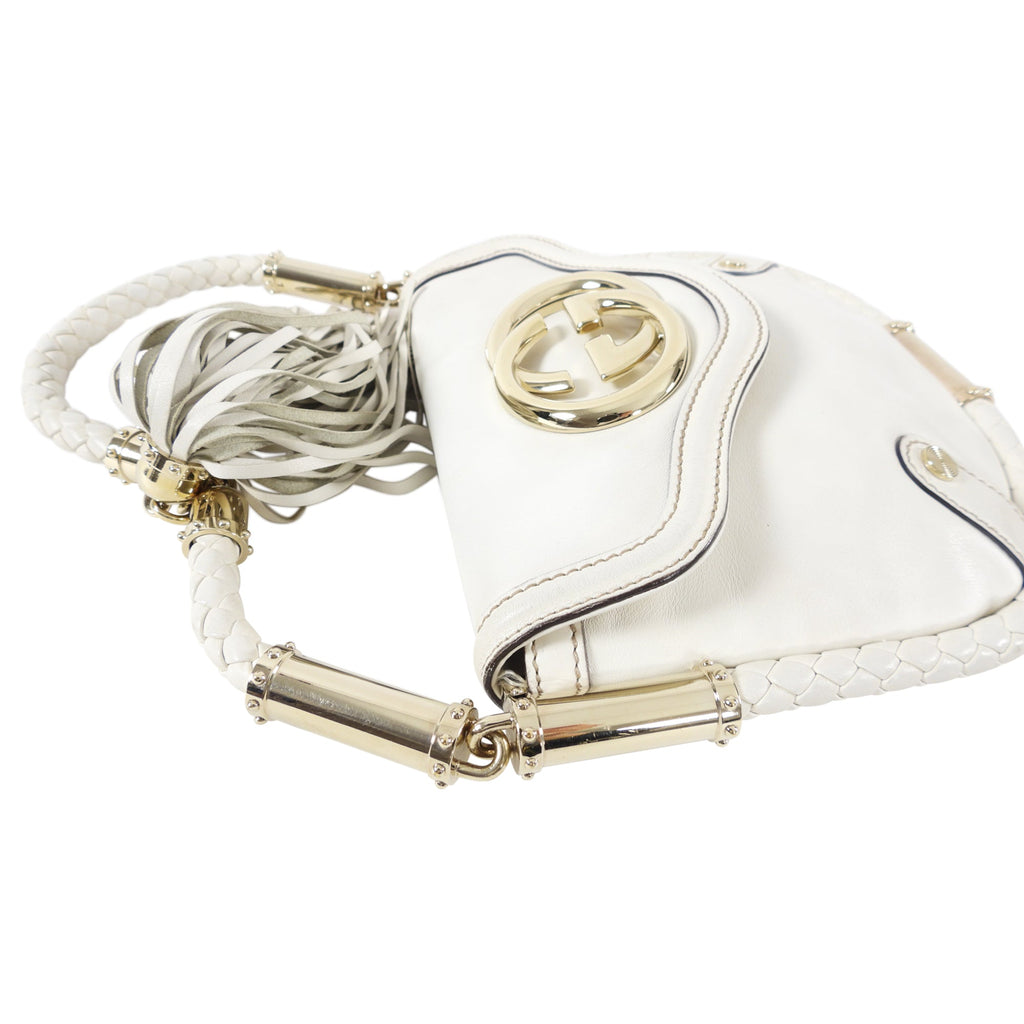 Gucci Small Ivory Britt Tassel Bag