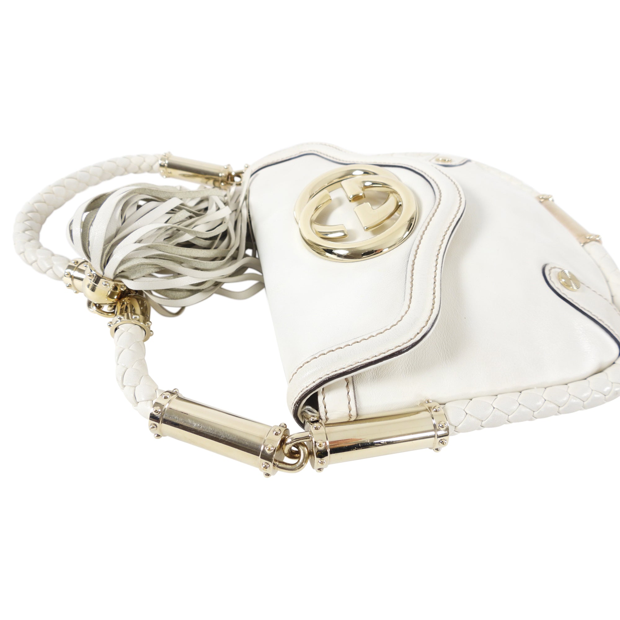 Gucci Small Ivory Britt Tassel Bag