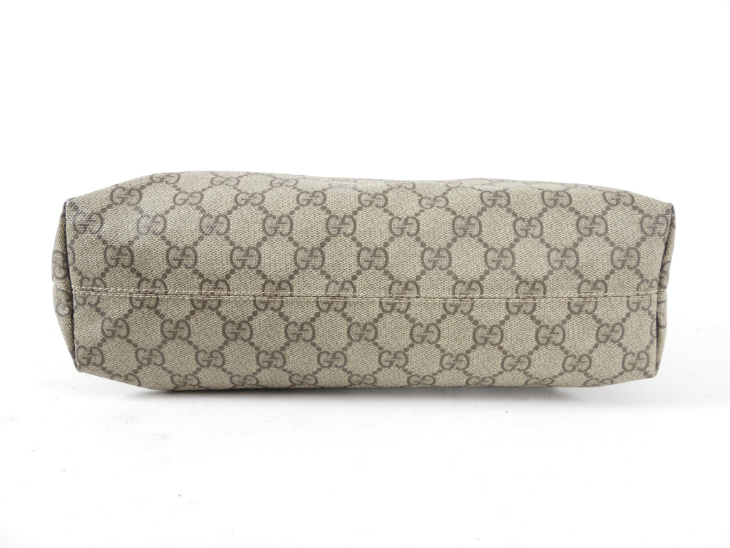 Gucci Monogram Supreme Small Ivory Tote Bag