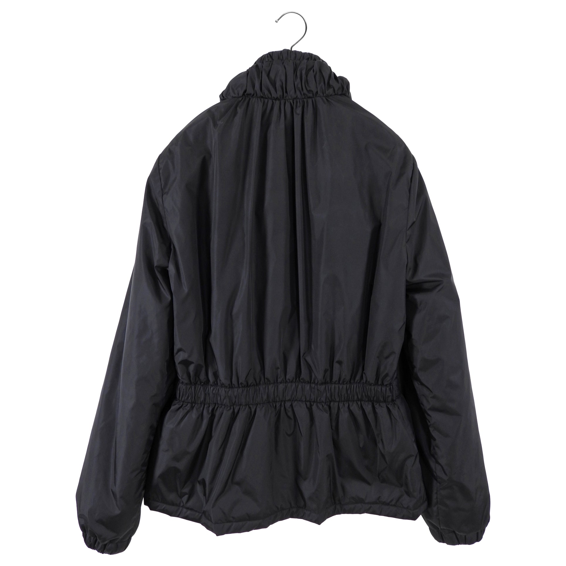Gucci Black Nylon Zip Hooded Jacket With Crest Detail - M - (6/8)