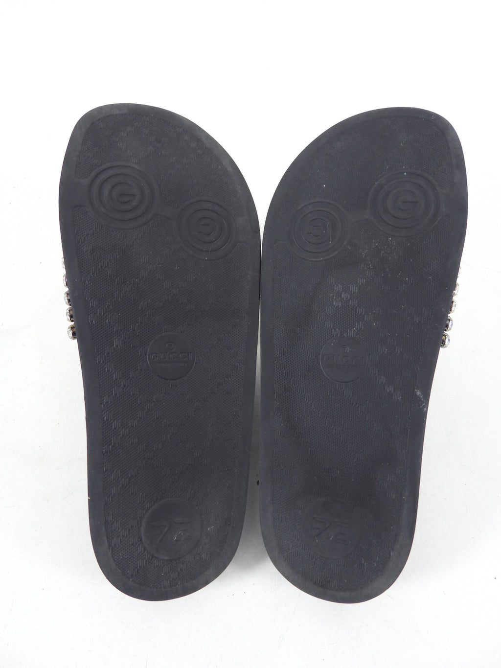 Gucci Crystal Strass Rubber Pool Slide - 37